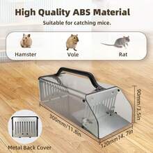 Bẫy chuột tự động hiệu quả cao, hoạt động liên tục, dùng trong nhà và vườn, là dụng cụ bắt chuột an toàn và hiệu quả. - Nhiều màu - Xem 7