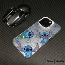 Miniso 迪士尼史迪奇和青蛙全印花手机壳，适用于 iPhone 17/17 Pro/17 Pro Max/17 Air/16/15/14/13/12/11/X 系列，iPhone 17 Pro Max 手机壳，iPhone 17 Pro 手机壳，iPhone 17 手机壳，圣诞礼物，送给女朋友的好选择 - 白色 - 查看 2