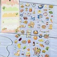 4 SHEETS PET Sticker Album, Scrapbook Decoration, For Collaging Photo Albums, Junk Journals, Decorations For Phone Cases, Water Bottles Holiday Decorations Christmas Halloween Valentine's Day Stickers Scrapbook Supplies Stationery Funny Stickers Kindle - Stickers - View 9