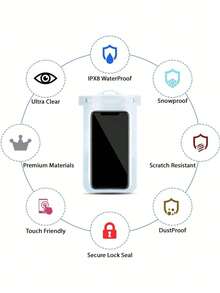 Shockproof Universal Waterproof Phone Pouch Waterproof Phone Case Compatible With IPhone 14/13/12/11 Pro Max/XS Plus Compatible With Samsung Galaxy S22/S23 Phones Up To 7.0 Inches 3D Waterproof Phone Bag Suitable For Vacation Fits Multiple Phone Models Birthday Gift - Multicolor - View 4