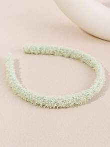 1个纯色毛绒发箍，简约百搭日常佩戴发圈 - 彩色 - 查看 19