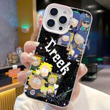 South Park Characters Galaxy Phone Case, Compatible With  17,  16 Pro Max,  15 Pro Max,  13, And  12. Made Of TPU, It Provides Shock And Drop Protection. Perfect For Fans Of Animated Series, This Case Makes A Unique Gift For Birthdays, Holidays, And Special Occasions. - 白色LB55 - 查看 2
