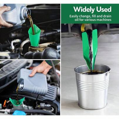 Flexible Funnel, Reusable For Most Cars, Trucks, Motorcycles, No-Spill Oil Change Tool, Foldable And Bendable Flexible Funnel Easy To Store And Clean
