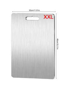 3pcs/1pc Stainless Steel Cutting Board, Stainless Steel Kitchen Chopping Board For Meat, Fruit And Vegetable, Kitchen Set - Silver - View 11