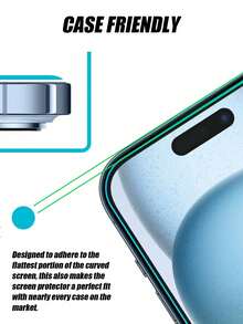 Comfort Fit Tempered Glass Screen Protector 3pcs Silver Shiny Frame High-Definition Made Of High-Clarity Transparent Material Natural And Soft Light Transmission No Change To Original Screen Display Effect Clear And Comfortable Viewing Good Scratch Resistance For Daily Use Smooth Edges Won't Hurt Hands Suitable For Daily Video Watching Spring Gift - Clear - View 3