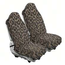 Cheetah Print Car Seat Cover For Front Seats, Leopard Print Two Seat Covers For Cars Neoprene Front Seat Cover Interior Covers For Auto Truck Van SUV, Highquality Material, Stylish Interior Accessory - Kiểu 1 - Xem 13