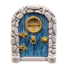 Wooden Fairy Door Decor, Creative Fairy Tale House Home Decor, Desktop Micro Landscape Ornament For Garden - B - View 14