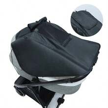 1pc Universal Baby Stroller Sun Shade, UV Protection Canopy (UPF50+) - Black - View 3