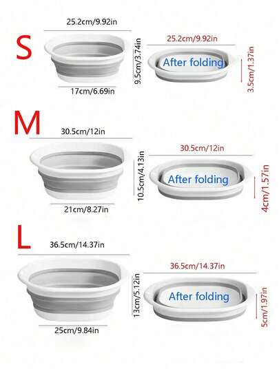 3pcs/1pc Folding Basin,Foot Soaking Tub,Laundry Bucket,Wrist Strap,Wash Basin,Vegetable Basin, Foot Basin, Easy To Clean, Lightweight And Retractable, Suitable For Home, Dormitory And Outdoor Camping Travel. Used For Camping Sinks And Home Laundry Basins, Buckets, Water Containers