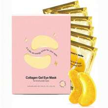 12 Pcs Hydrating Collagen Gel Eye Patches | Brightening Under Eye Gels For Tired-Look & Moisture Boost,To Reduce Dark Circles, Eye Puffiness, Eye Bags, Wrinkles, Gel Eye Masks - Gold - View 8