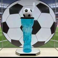 2026 World Cup Golden Cup Shaped Glass Beer Mug - Innovative Large Capacity Beer Mug - Cocktail Or Home Gift Cup - Football Theme Party Cup - Multicolor - View 10
