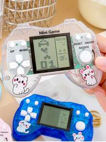 Retro Gamepad Design, Multi-Color Options, Pressure Relief Toy, Requires 2 AAA Batteries (Not Included), Built-In 26 Classic Games Including Memory Challenge, Shooting Games, Etc. Classic Retro Puzzle Electronic Game Machine, Pocket-Sized Portable For Anytime Play, Ideal Gift For Children & Teenagers, Suitable For Halloween, Thanksgiving, Christmas And Birthday - Multicolor - View 5