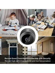 Cámara Mini WiFi HD 1080P Visión Nocturna Detección de Movimiento para Uso Doméstico - Negro - Ver 8