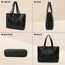 Fashionable Waterproof PU Leather Laptop Tote Bag - Lightweight Large Capacity, Multi-Pocket Design, Fits 15.6 Inch Laptop And Daily Essentials - Multicolor - View 8