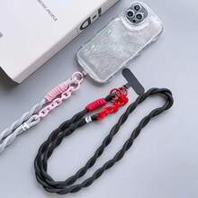 1pc Long Crossbody Phone Lanyard, Portable Phone Strap Necklace Adjustable Length Universal Phone Case Holder - Multicolor - View 6