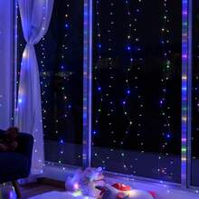 1pc USB Powered LED Curtain Lights, 8 Modes Holiday Lighting, Indoor Atmosphere Lamp String For Wedding, Birthday Party, Bedroom, Window, Living Room, Wall Decor (Remote Control Batteries Not Included) - USB Curtain Light - View 11
