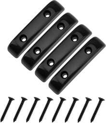 4 piezas Yootones Descansador de pulgar de plástico U200B compatible con Precision Fender Bass, Jazz Bass Guitar (Negro) - Blanco - Ver 1
