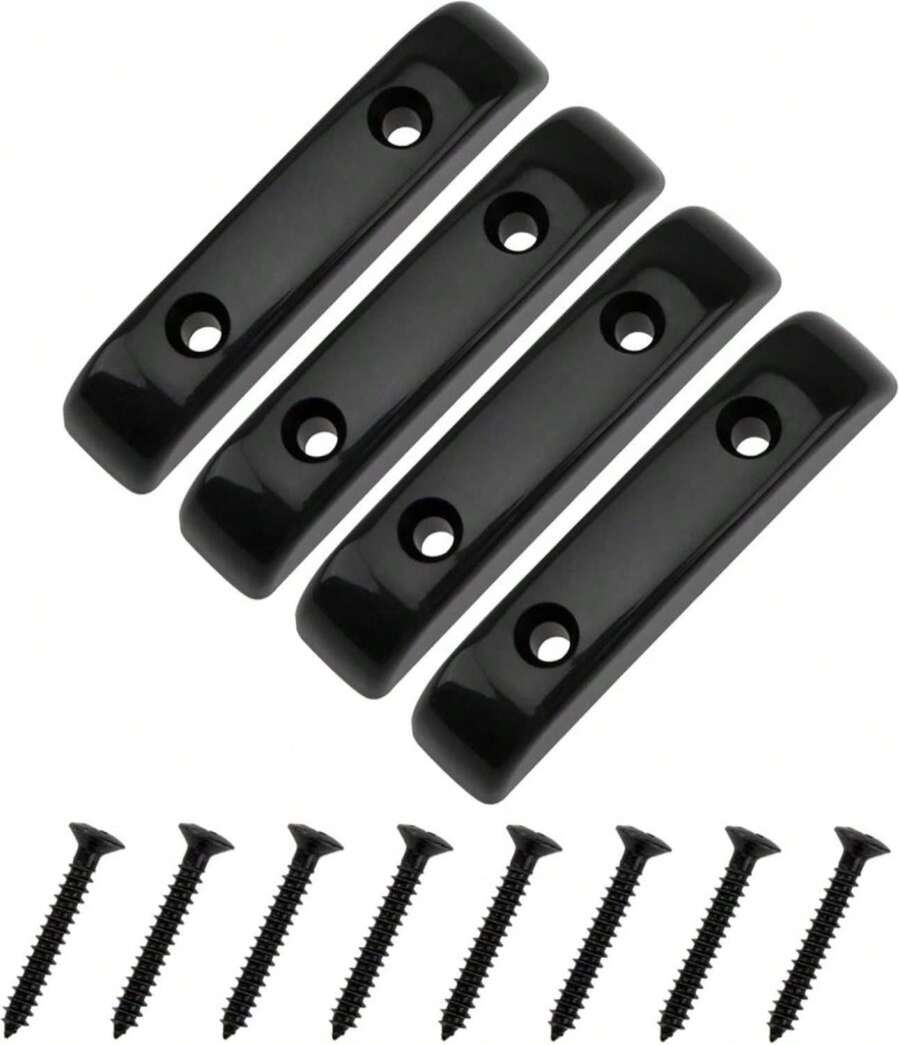 4 piezas Yootones Descansador de pulgar de plástico U200B compatible con Precision Fender Bass, Jazz Bass Guitar (Negro) - Blanco - Ver 1