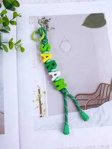 1pc Customized Name Keychain - Eye-Catching Acrylic Bead Pendant, Cute Daily Bag Accessory, Customizable Birthday Gift - Customized Pendants - View 45