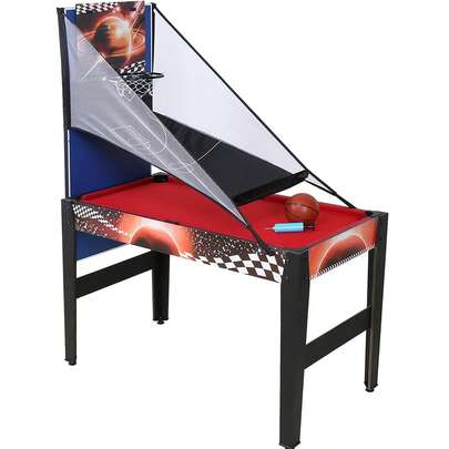 HLC 14 In 1 Multigame Spieletisch, Billard/Baketball/Tischtennis/Speed-Hockey/Bogen/Bowling/Lagerkugel/Hufeisen/Kragen/Schach/Tic-Tac-Toe/Mikado Spiel/Backgammon.
