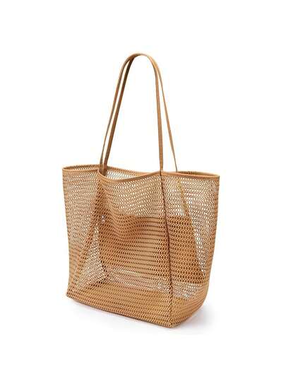 1 túi lưới đi biển, túi đựng đồ du lịch hoạt động ngoài trời, túi đựng mỹ phẩm, đồ chăm sóc da, túi đựng đồ đi nghỉ mát, hộp đựng mỹ phẩm dung tích lớn, có thể đựng son môi, cọ trang điểm, đồ chăm sóc da, điện thoại, tiền xu, vật dụng nhỏ, thích hợp cho gia đình, làm quà tặng, ngày lễ, Halloween, Giáng sinh, túi đựng mỹ phẩm phong cách Bohemian.