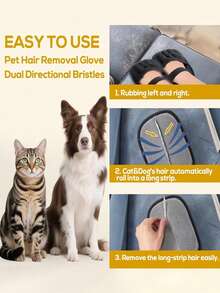 1pc Pet Hair Cleaning Tool, Pet Hair Cleaning Glove, Large Static Electricity Pet Deshedding Glove, Pet Grooming Brush, Pet Hair Remover, Hair Cleaning Tool, Home Hair Cleaning Device, Home Supplies, Pet Supplies - Multicolor - View 4