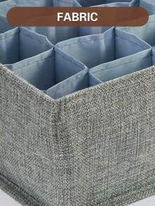 30-Grid Foldable Fabric Drawer Divider, Wardrobe Organizer Box For Socks, Underwear, Ties - Light Grey - View 11