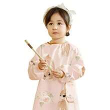 1件绘画罩衫，艺术绘画围裙，反面绘画罩，餐饮服务围裙，艺术绘画围裙，防水围裙，防污防护服，长袖防油艺术围裙 - 彩色 - 查看 11