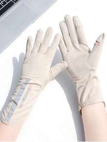 1 par de guantes de ciclismo de verano unisex - Guantes semicirculares de longitud media con dos dedos - Ver 2