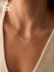 Birth Flower Name Necklace, Personalized Birth Month Flower Jewelry, Gold Custom Name Necklace, Birthday & Christmas Gift For Her - Multicolor - View 12