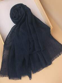 New Solid Color Sequin Ruffle Edged Classic Basic Shawl Scarf, Women's Headscarf, Suitable For Robe And Veil Outfits - Multicolor - View 43