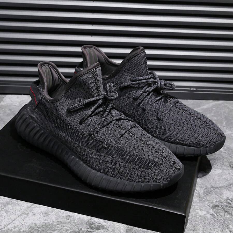 Men's Breathable Casual Soft Sole Running Shoes Sneakers - Black Angel - View 1