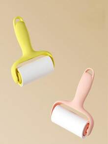 1个可重复使用的迷你粘毛滚筒，家用替换清洁小型便携式滚筒，高粘性衣物纸卷 - 滾筒黏毛器 - 查看 5