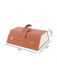 1pc Foldable Hanging Fashionable Eyeglass Storage Box, Portable Eyewear Case (2 Slots Black / 3 Slots Brown) - Black - View 10