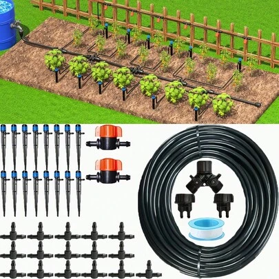 Hệ thống tưới tự động cho vườn, ống PVC 4/7 inch, bộ dụng cụ tưới cây, vòi phun sương, thích hợp cho hệ thống làm mát, nhà kính, vườn, ngoài trời, vườn rau, làm vườn và tưới tiêu công nghiệp.