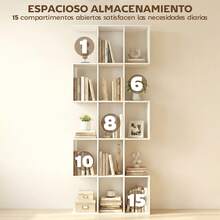 HOMCOM Estanterías - Blanco - Ver 3