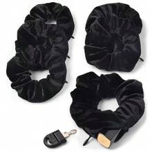 3pcs/6pcs New Creative Invisible Zipper Scrunchies, Sports Key Pouch, Multifunctional Travel Scrunchies, Mini Wallet, Earphone Case - Black - View 4