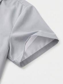 男士修身赛车风大字母印花短袖衬衫，Y2K 高街街头服饰 - 彩色 - 查看 6