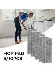 超细纤维拖把替换垫 – 可水洗、可重复使用的拖把头，适用于平整的地砖。干湿两用，有效除尘。易于安装的拖把布，适用于家庭和办公室清洁工具及清洁用品。 - 灰色[加厚款] - 查看 2