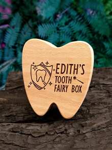 Caja de almacenamiento de dientes personalizada - Caja coleccionadora de dientes con nombre/fecha // - Caja de almacenamiento de dientes para bautizo, cumpleaños y regalos de fiesta (etiqueta con nombre personalizado y patrón de ángel) Funcional, decorativa, con letras, de moda, moderna, colorida, linda, casual, personalizada, única, para hijo, hija Vuelta al colegio - Multicolor - Ver 6