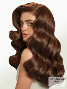 DNE HAIR 1 Piece V-Shaped Clip In Hair Extensions Top-V 100% Human Hair Color 4# Middle Brown Straight Hair For Women Easy To Style, Lightweight, Breathable, Invisible Suitable For All Hair Types And Daily Wear& Fashion Lovers - S4 - View 7