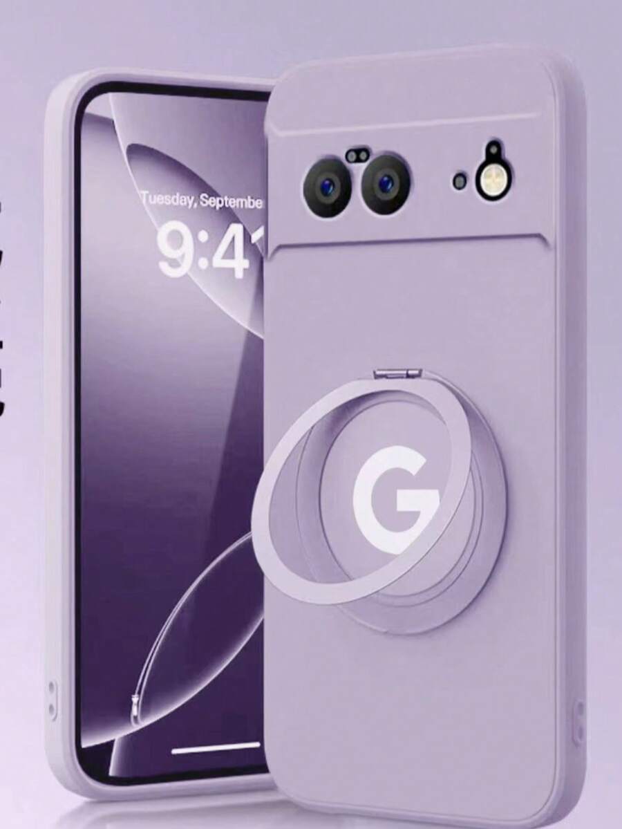 磁吸支架手机保护壳,兼容 Pixel 6、6 Pro、6A、7、7 Pro、7A、8、8 Pro、8A、9、9 Pro、9A、10、10 Pro、10 Pro XL - 草紫色 - 查看 1