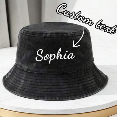 Customized Bucket Hat,Outdoor Sun Hat, Hat, Camping Hat, Stylish, Unisex, Exquisite, Personalized, Casual, Versatile, Suitable For Outdoor Activities, Travel, Shopping. Perfect Gift For Family, Friends, Your Girlfriend, Elders, Mother's Day Present.