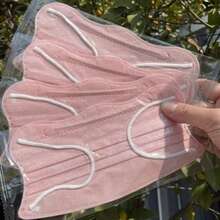 50片装一次性防晒口罩 四季通用 男女时尚口罩 防护面部 女士遮盖物 - 多色 - 查看 13