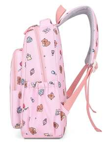 Nuevo set de 3 mochilas escolares/de viaje de gran capacidad con diseño de dibujos animados lindos de Capibara - Multicolor - Ver 3