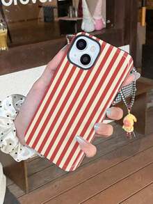 1pc Minimalist Artistic Colorful Striped Pattern Glossy 2-In-1 Phiên Film Hard Phone Case Compatible With Samsung/ 11/12/13/14/15/16/17 Pro Max - Multicolor 13 - View 4