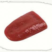 1pc Steel Needle Tongue Piercing Magic Prop, April Fools' Day Prank Tongue Toy, Realistic Tongue - Light Red - View 7