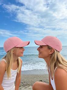 1/2 Pcs Parent-Child Adjustable Baseball Cap Set, Sun Protection Casual Matching Hat For Parent & Kid Spring Summer Daily Wear - Baseball Cap - View 6