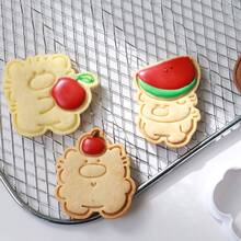 Bộ 3 khuôn cắt bánh quy hình gấu, táo, dưa hấu dễ thương, thích hợp để làm bánh quy hình gấu, táo, dưa hấu. - Xem 8