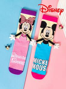 Cute 3D Disney Mickey Mouse Over-The-Knee Socks, Children's Christmas Stockings, Fashionable Children's Party High Socks, High-Quality Gifts. Back To School Season, Fun And Fashionable Disney Fans, Family Gathering Christmas Gifts Handbag Socks - Multicolor - View 8